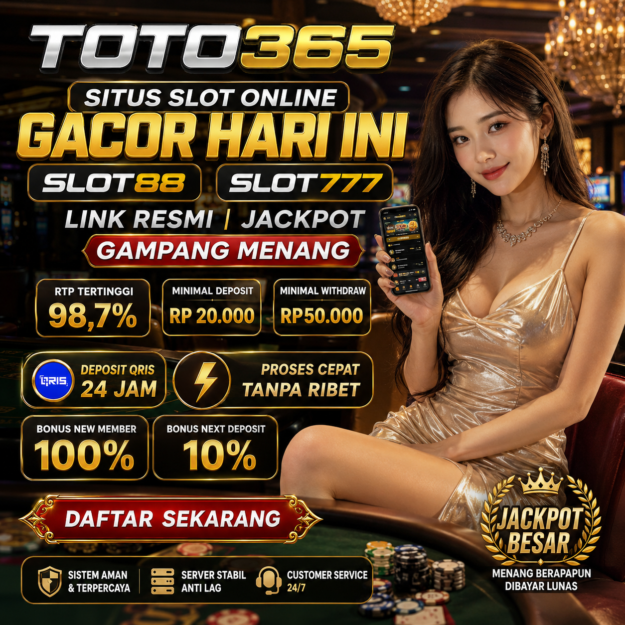 TOTO365 - Situs Slot Online Gacor Hari Ini SLOT88 Slot777 Link Resmi Jackpot Gampang Menang